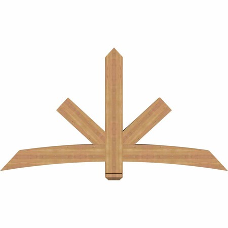 Ekena Millwork Alberta Smooth Timber Gable Bracket, Western Red Cedar, 72"W x 39"H x 5 1/2"D x 5 1/2"F, 13/12 Pitch GBW072X39X0606ALB00SWR